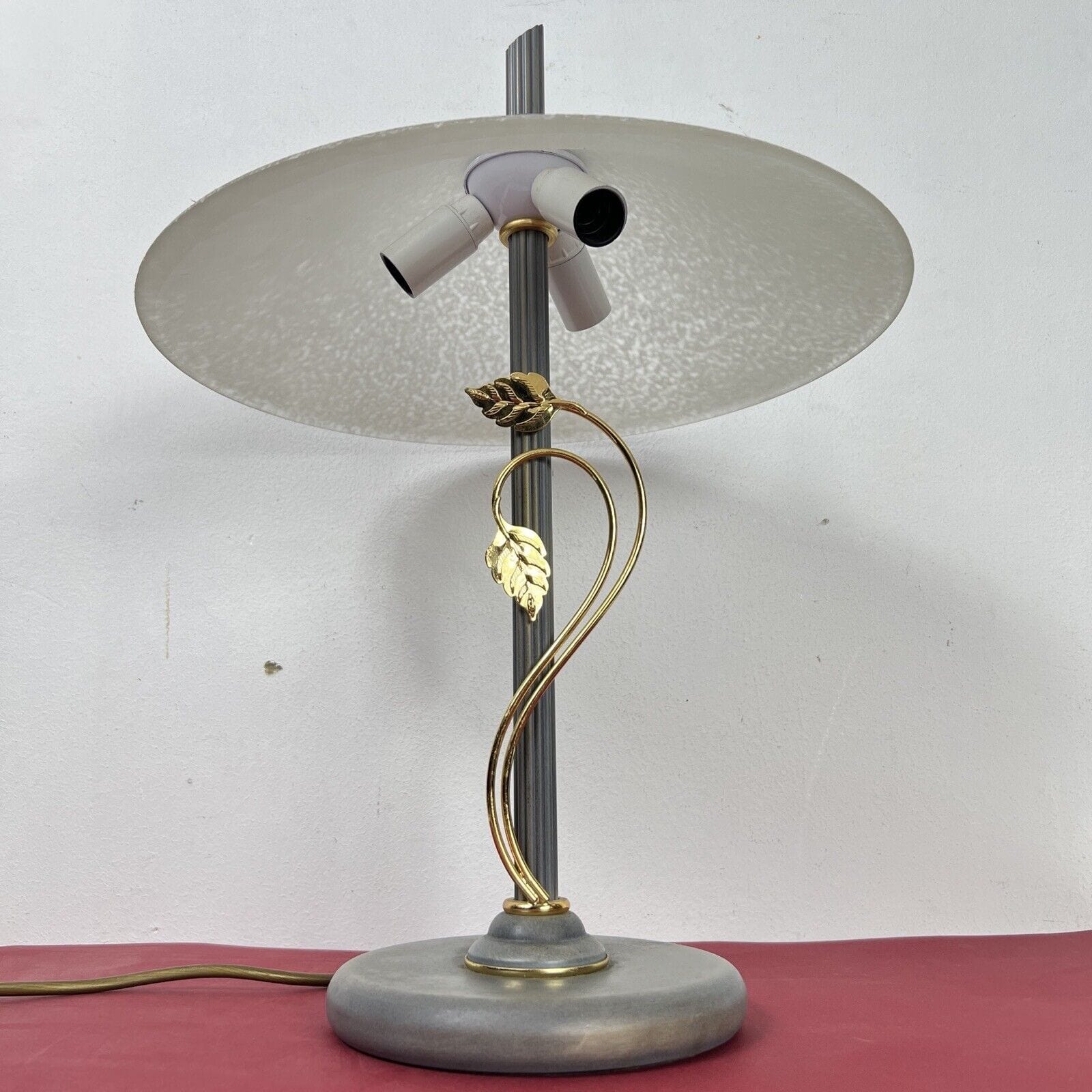 Lampada stile murano luce da tavolo in vetro vintage anni 80 Verde Antico e oro Categoria  Lampade Appliques