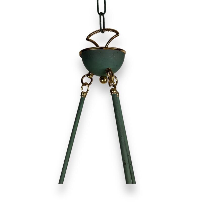 Lampadario anni 80 Lampada a sospensione vintage in stile Classico Verde e Oro Categoria  Lampade Appliques
