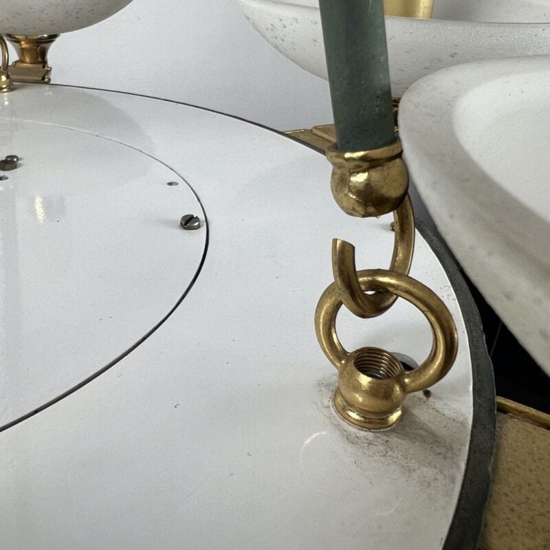 Lampadario anni 80 Lampada a sospensione vintage in stile Classico Verde e Oro Categoria  Lampade Appliques