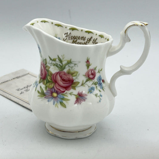 Lattiera in porcellana Royal Albert bricco per latte mesi Flower of the Month Categoria  Servizio tazze - Tazze