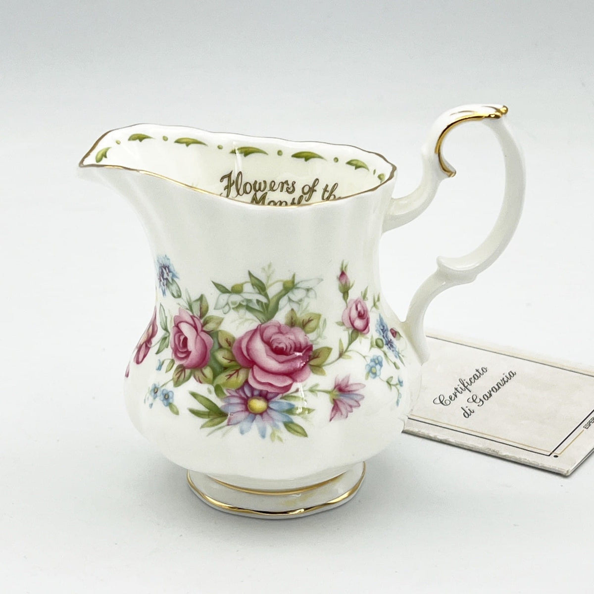 Lattiera in porcellana Royal Albert bricco per latte mesi Flower of the Month 70 Categoria  Servizio tazze - Tazze