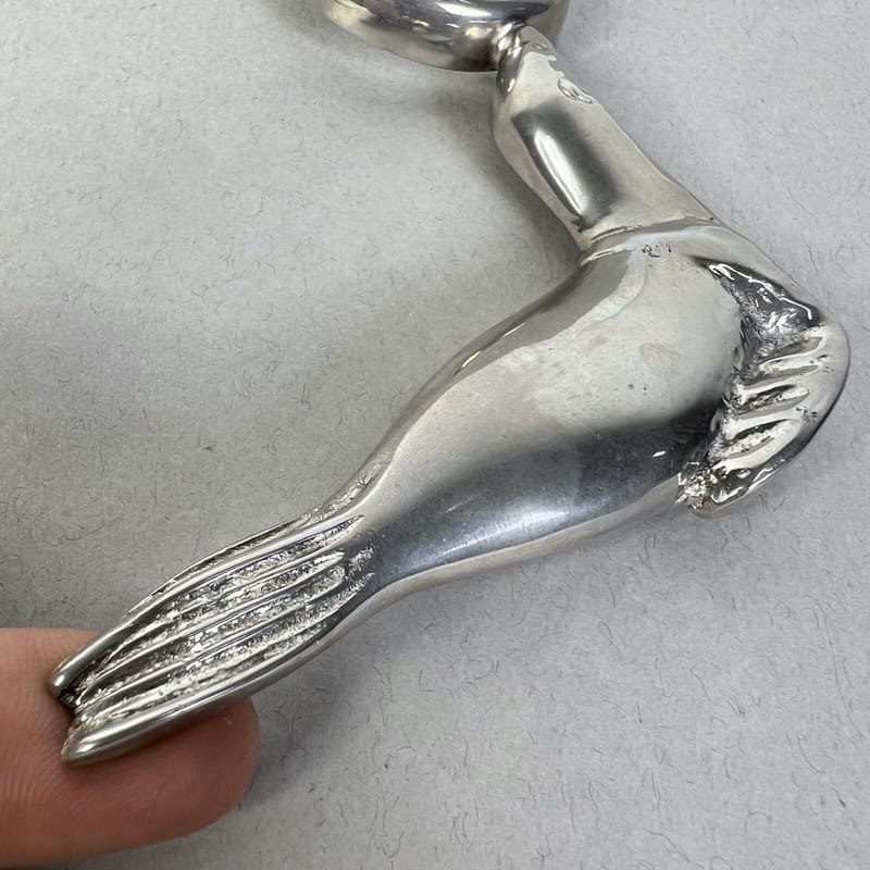 Lente di ingrandimento antica vintage da tavolo scrivania foca in silver plate Categoria  Sheffield & Argento