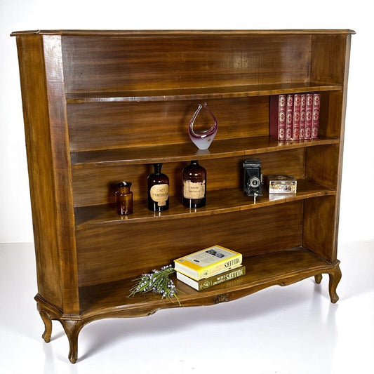 Libreria antica Etagere 900 mobile vintage in legno di noce lastronato soggiorno Categoria  Vetrine