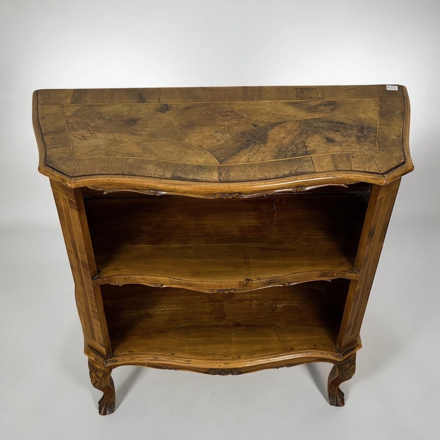 Libreria antica Etagere 900 mobile vintage in legno di noce lastronato soggiorno Categoria  Vetrine