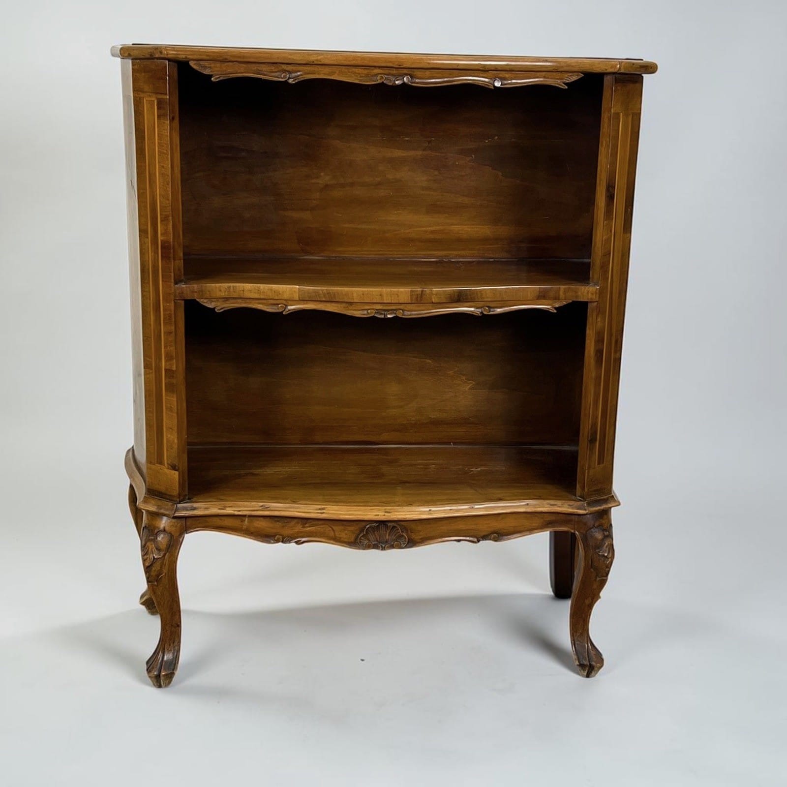 Libreria antica Etagere 900 mobile vintage in legno di noce lastronato soggiorno Categoria  Vetrine