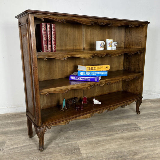 Libreria antica Etagere 900 mobile vintage in legno di noce lastronato soggiorno Categoria  Vetrine
