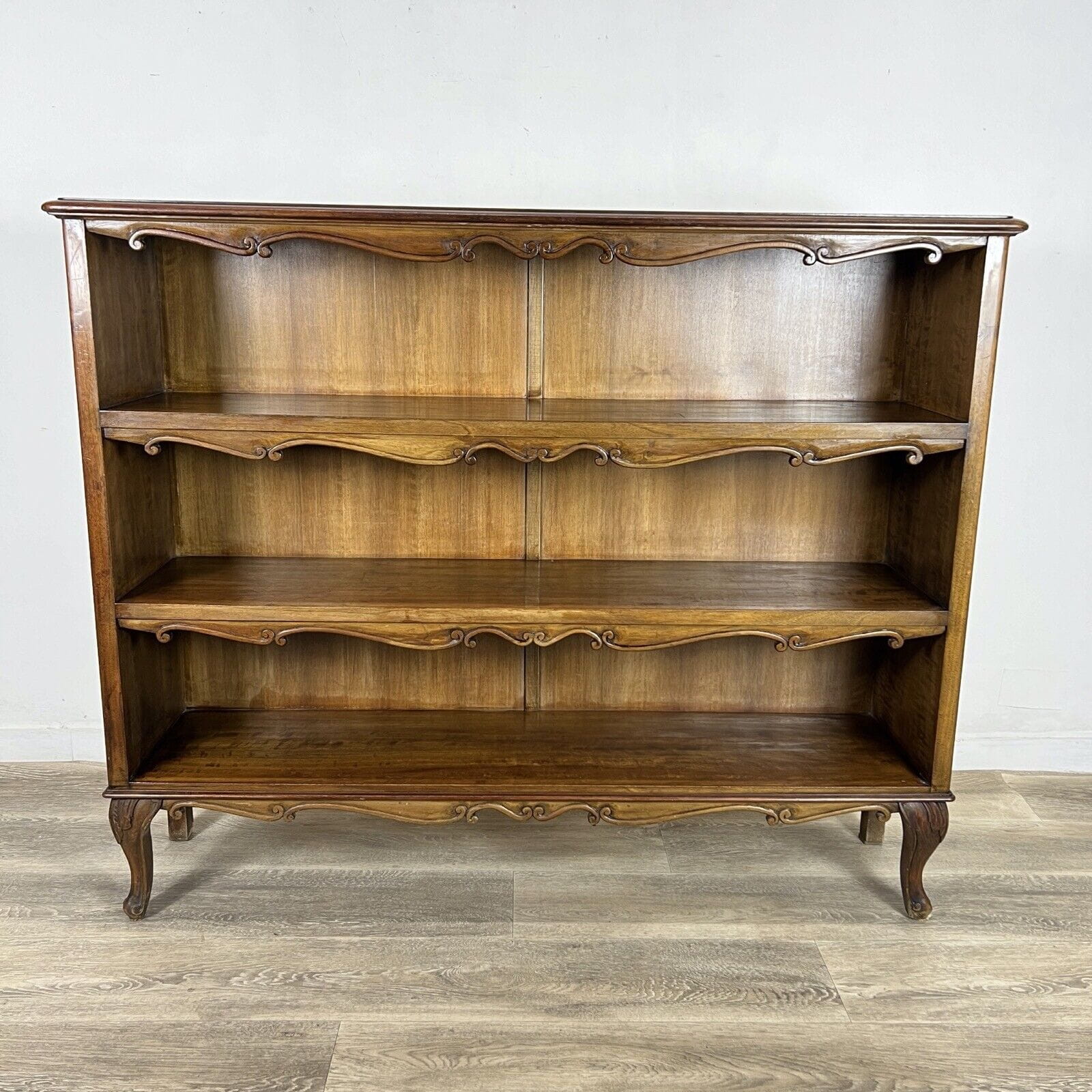 Libreria antica Etagere 900 mobile vintage in legno di noce lastronato soggiorno Categoria  Vetrine