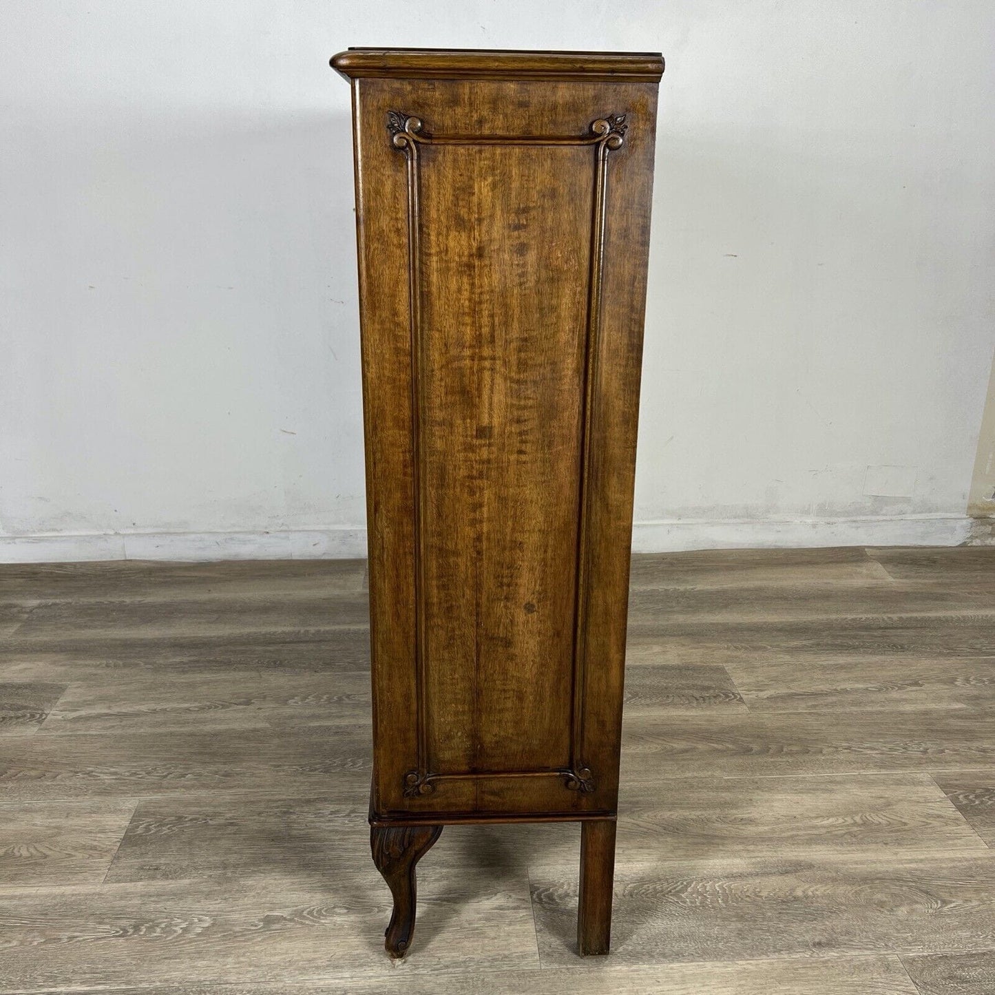 Libreria antica Etagere 900 mobile vintage in legno di noce lastronato soggiorno Categoria  Vetrine
