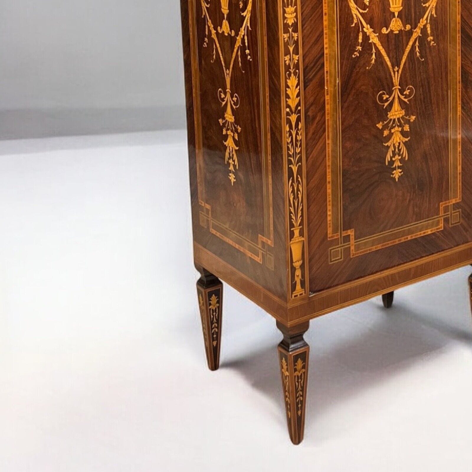 Libreria antica in stile LUIGI XVI Etagere 900 mobile legno intarsiato soggiorno Categoria  Vetrine