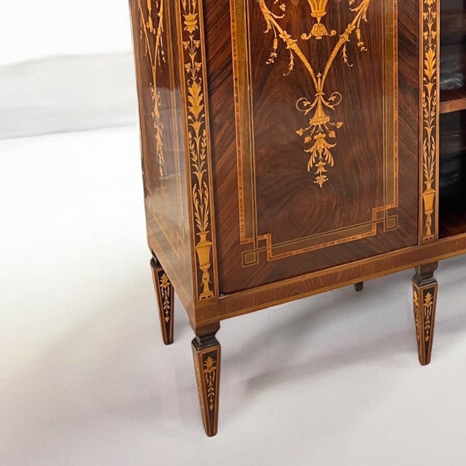 Libreria antica in stile LUIGI XVI Etagere 900 mobile legno intarsiato soggiorno Categoria  Vetrine
