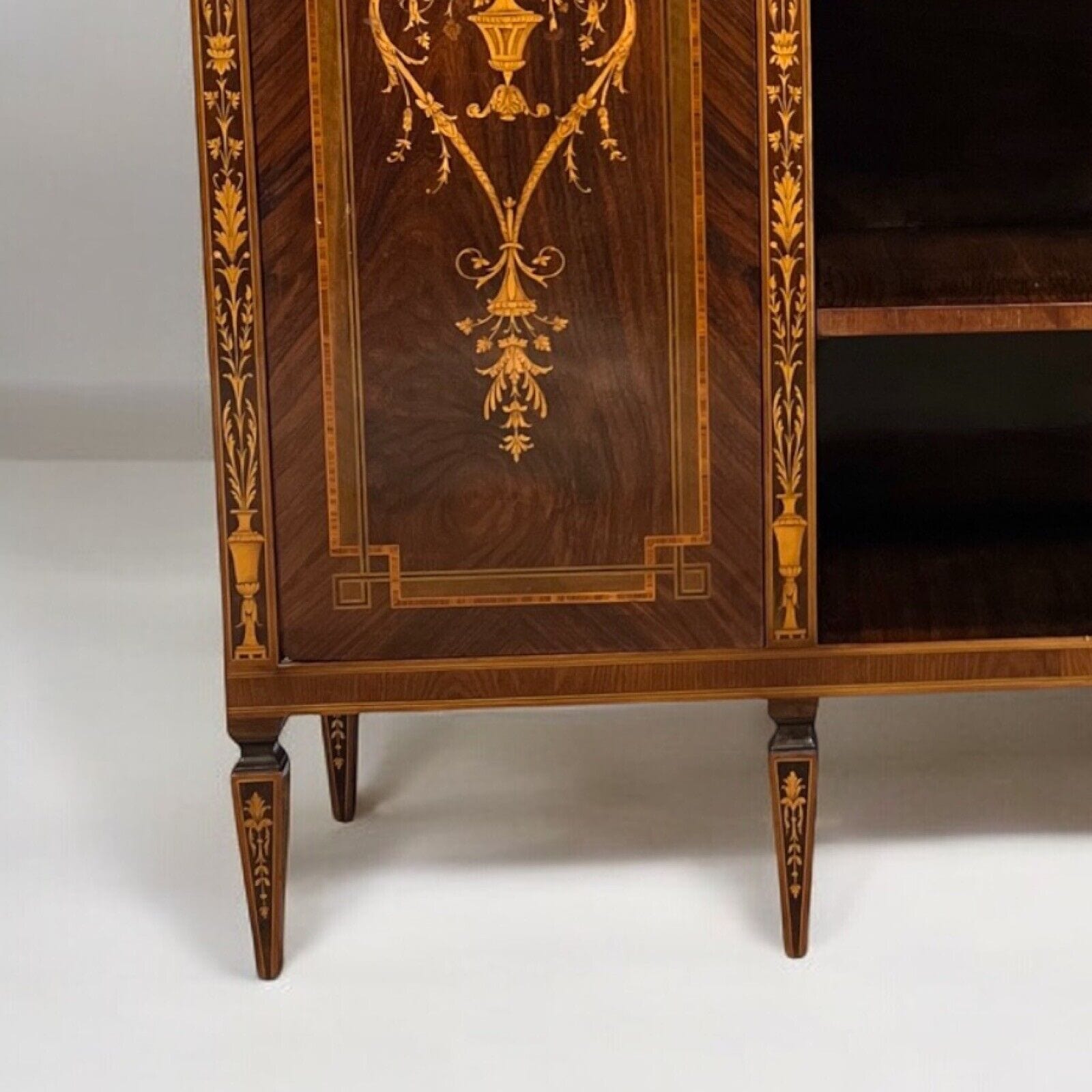 Libreria antica in stile LUIGI XVI Etagere 900 mobile legno intarsiato soggiorno Categoria  Vetrine