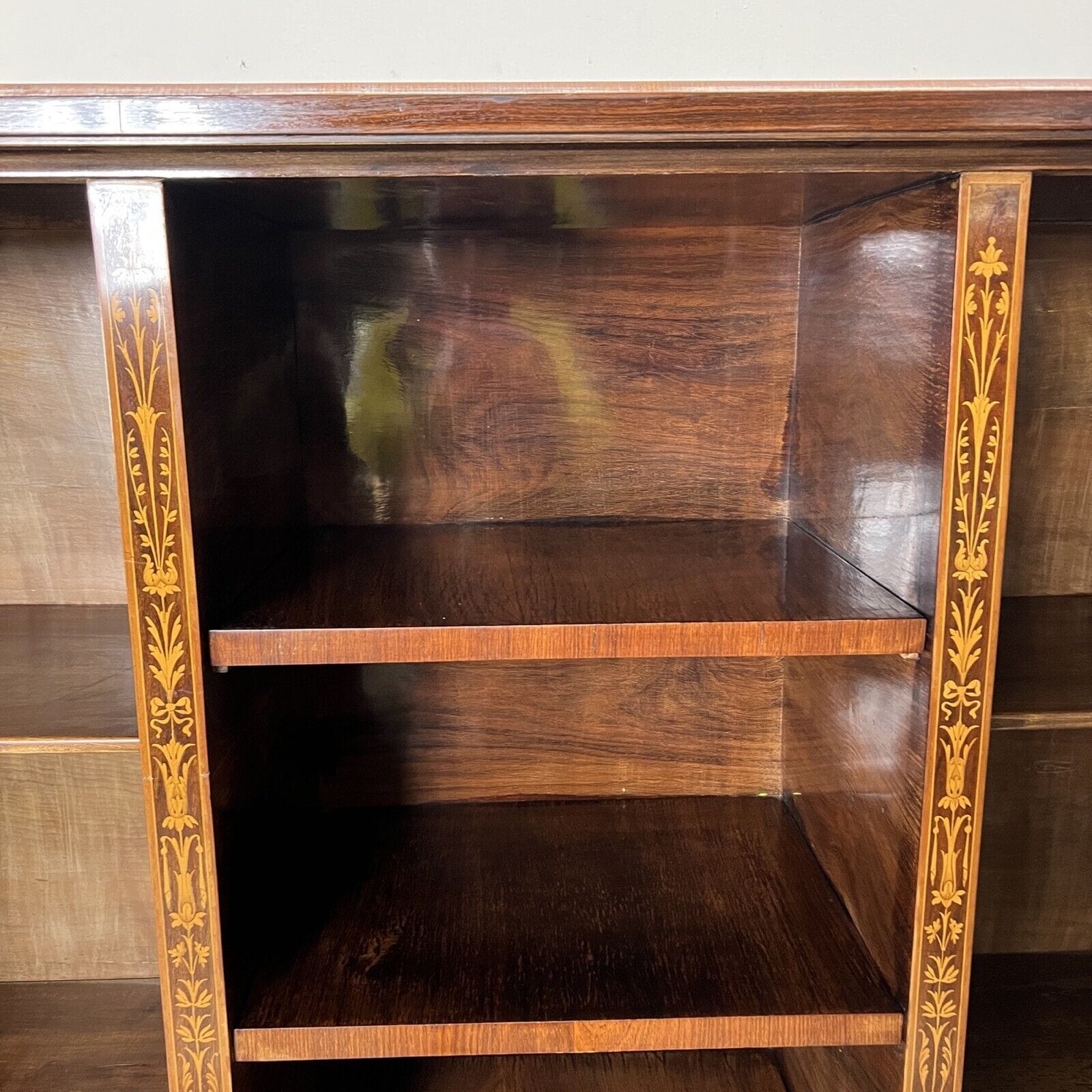 Libreria antica in stile LUIGI XVI Etagere 900 mobile legno intarsiato soggiorno Categoria  Vetrine