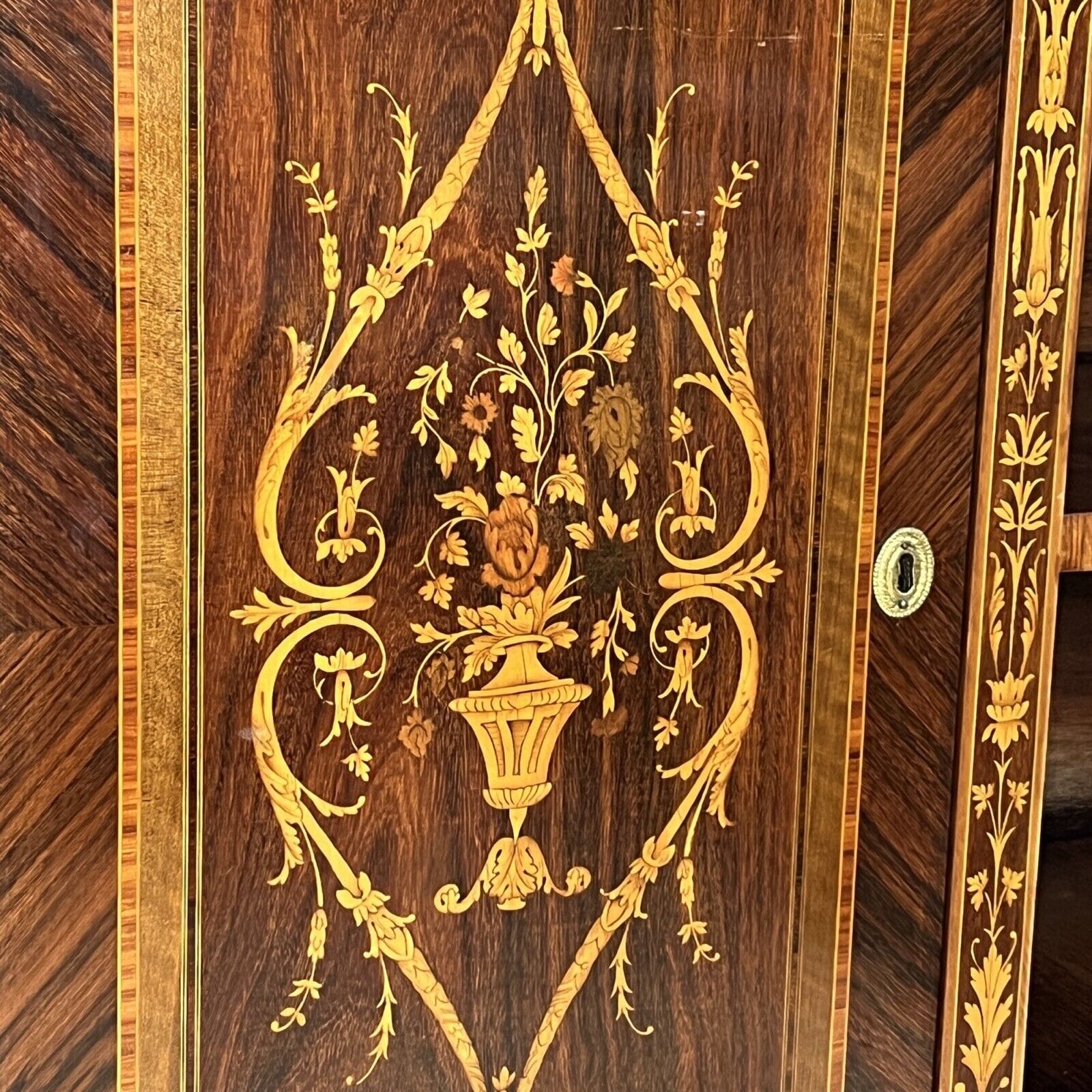 Libreria antica in stile LUIGI XVI Etagere 900 mobile legno intarsiato soggiorno Categoria  Vetrine