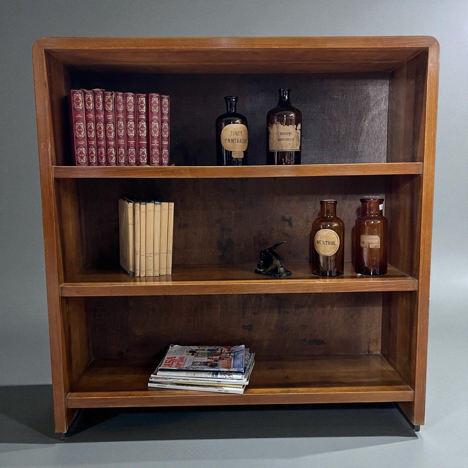 Libreria art deco vintage di design mobile soggiorno Scaffale antico in legno Categoria  Vetrine