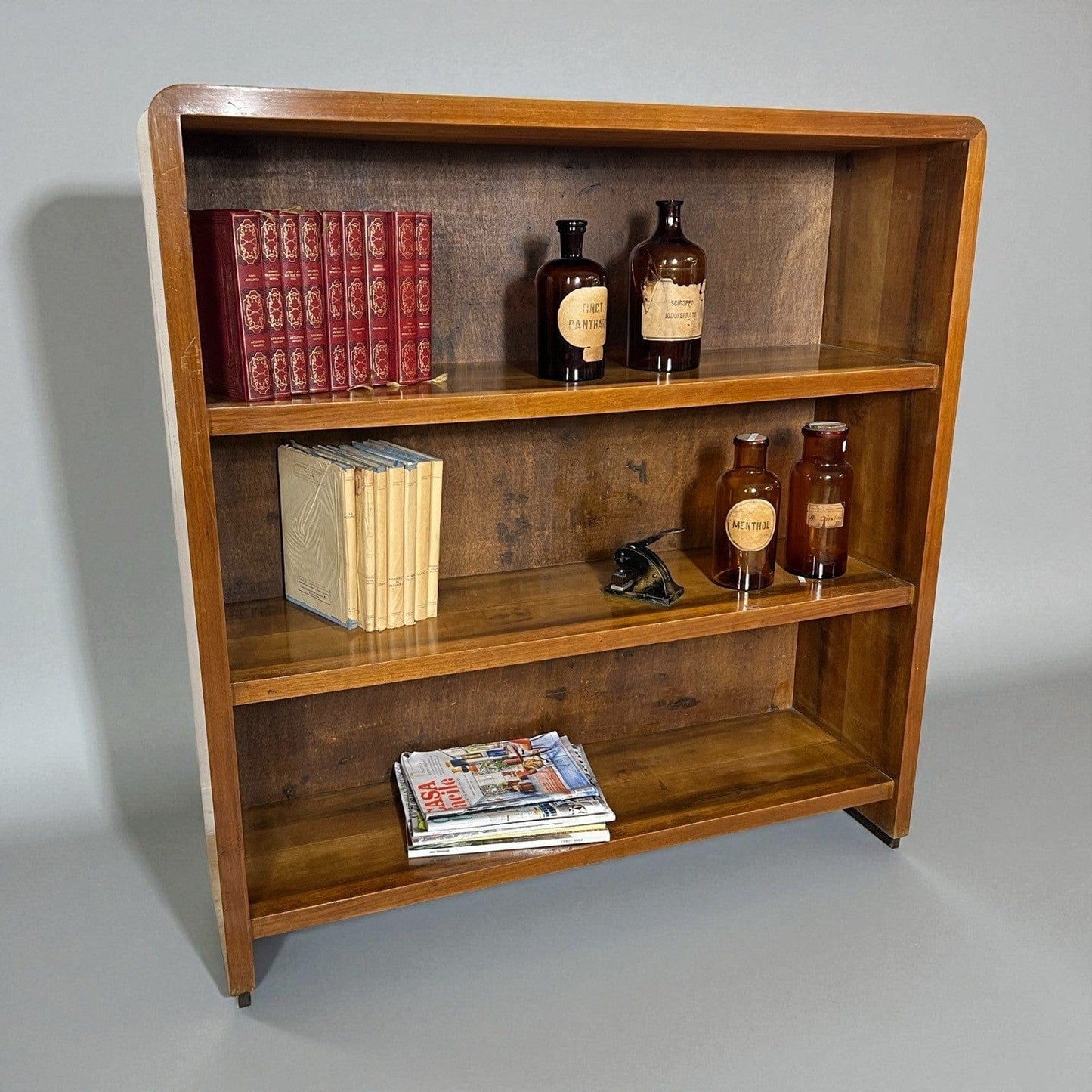 Libreria art deco vintage di design mobile soggiorno Scaffale antico in legno Categoria  Vetrine