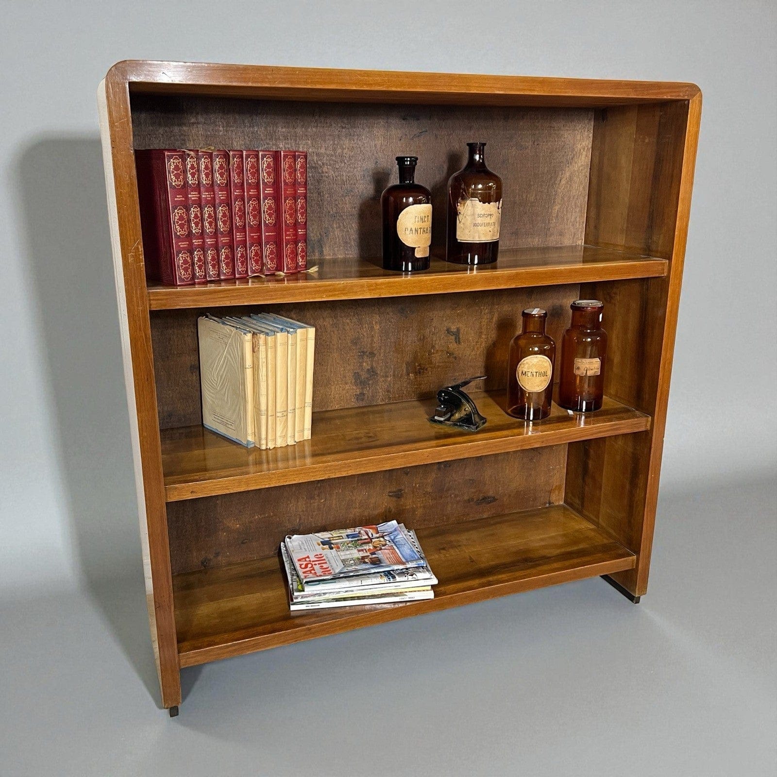 Libreria art deco vintage di design mobile soggiorno Scaffale antico in legno Categoria  Vetrine