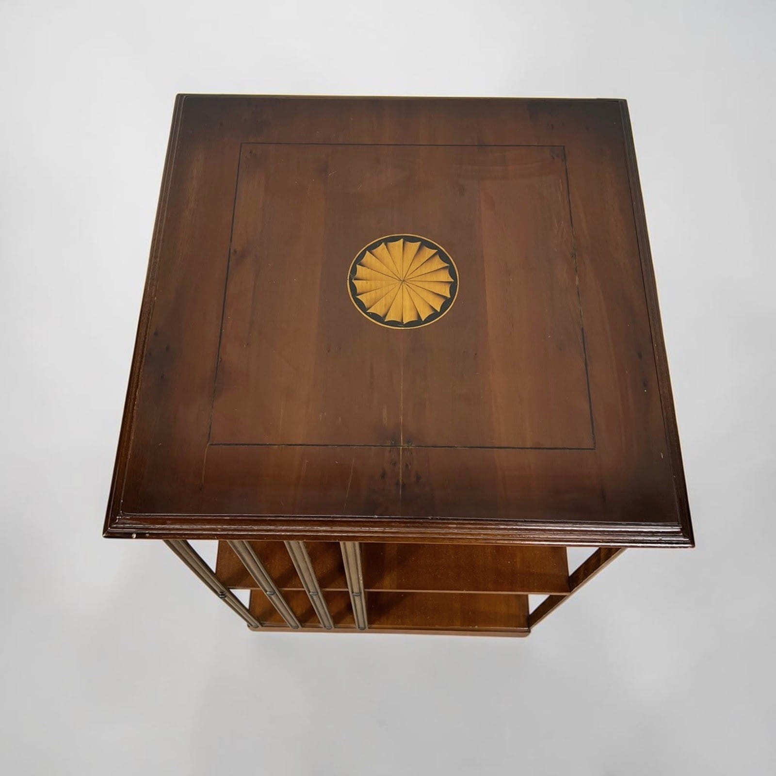 Libreria girevole stile antico vittoriano inglese in legno reggilibri tavolo Categoria  Mensole