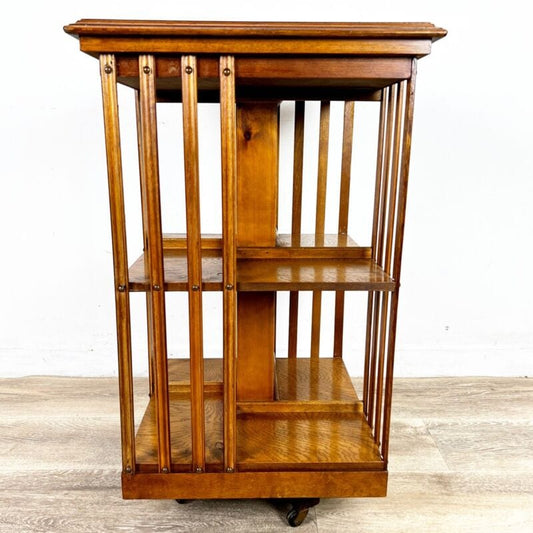 Libreria girevole stile antico vittoriano inglese in legno reggilibri tavolo Categoria  Complementi d'arredo