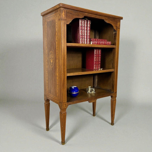 Libreria in Stile Antico Luigi XV legno intarsiata mobile Consolle Madia '900 Categoria  Vetrine