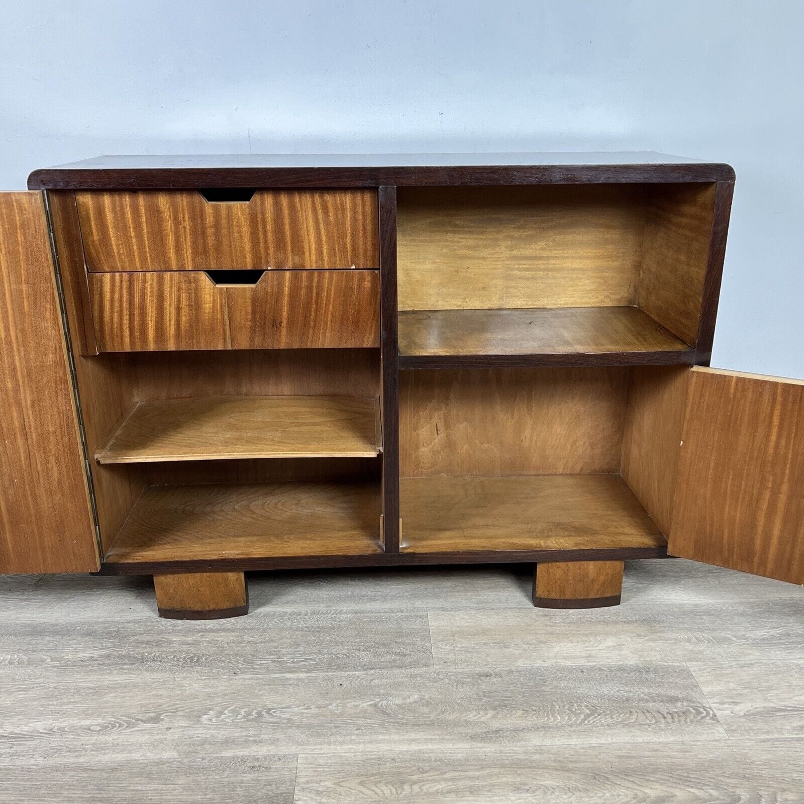 Libreria stile art decò vintage Madia Mobile Soggiorno porta TV antico in legno Categoria  Servante - Servantini