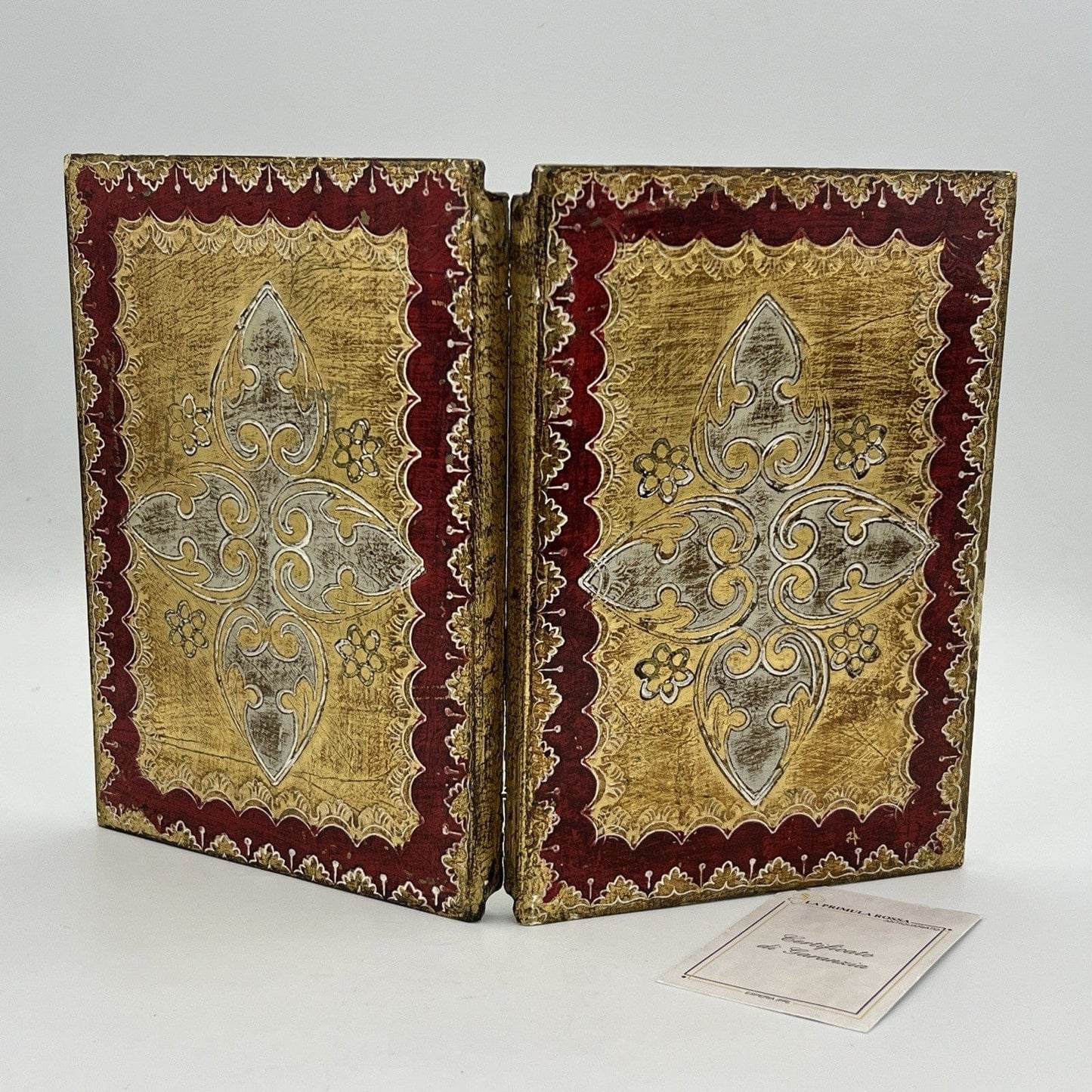 Libro di preghiera semplice antico in legno dorato icona religiosa San Francesco Categoria  Oggetti sacri - rosari