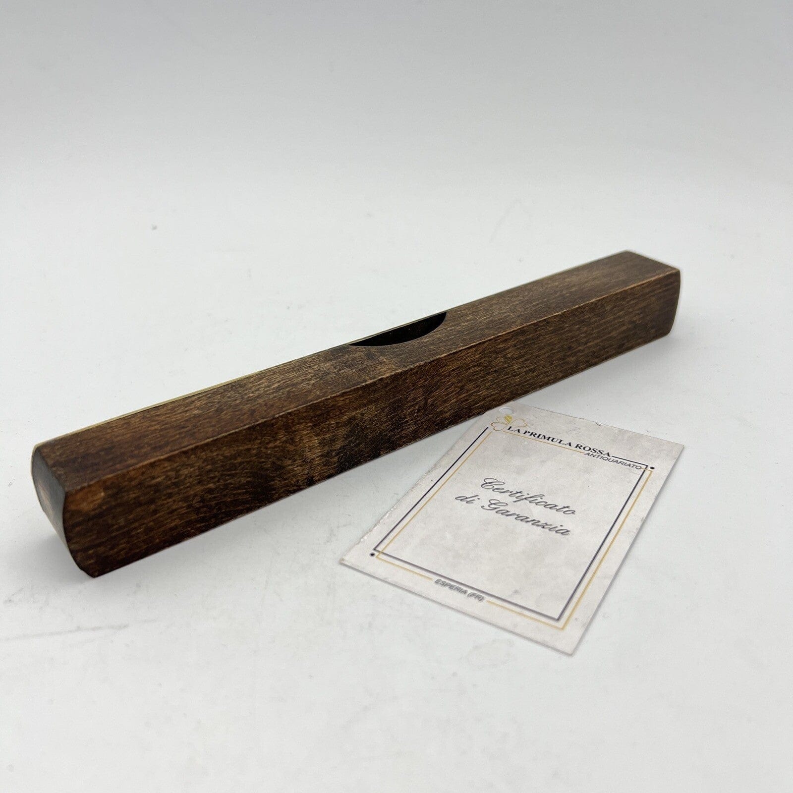 Livella a due bolle antica in legno e ottone XX secolo inglese strumento  900 Categoria  Attrezzi e Strumenti