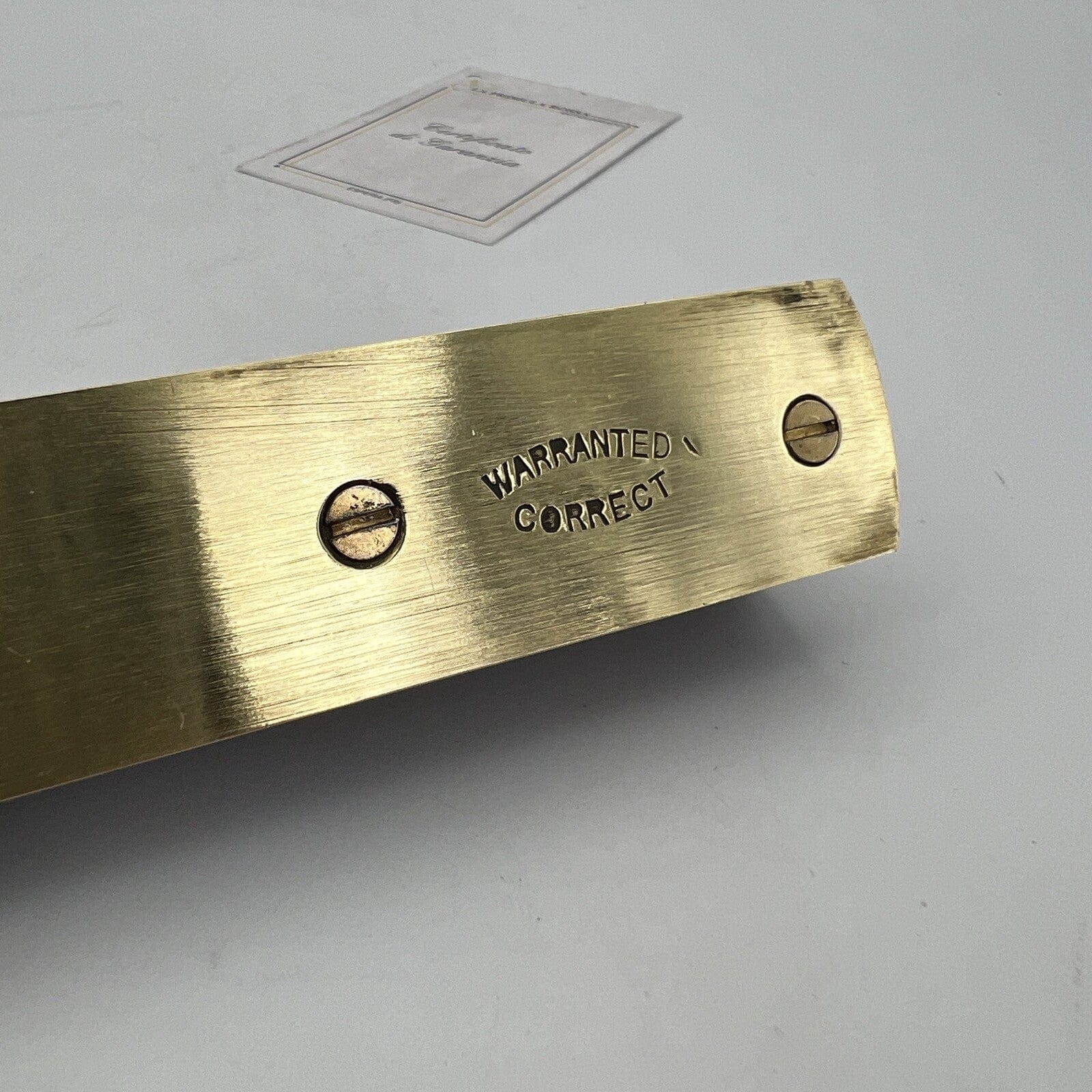 Livella a due bolle antica in legno e ottone XX secolo inglese strumento  900 Categoria  Attrezzi e Strumenti