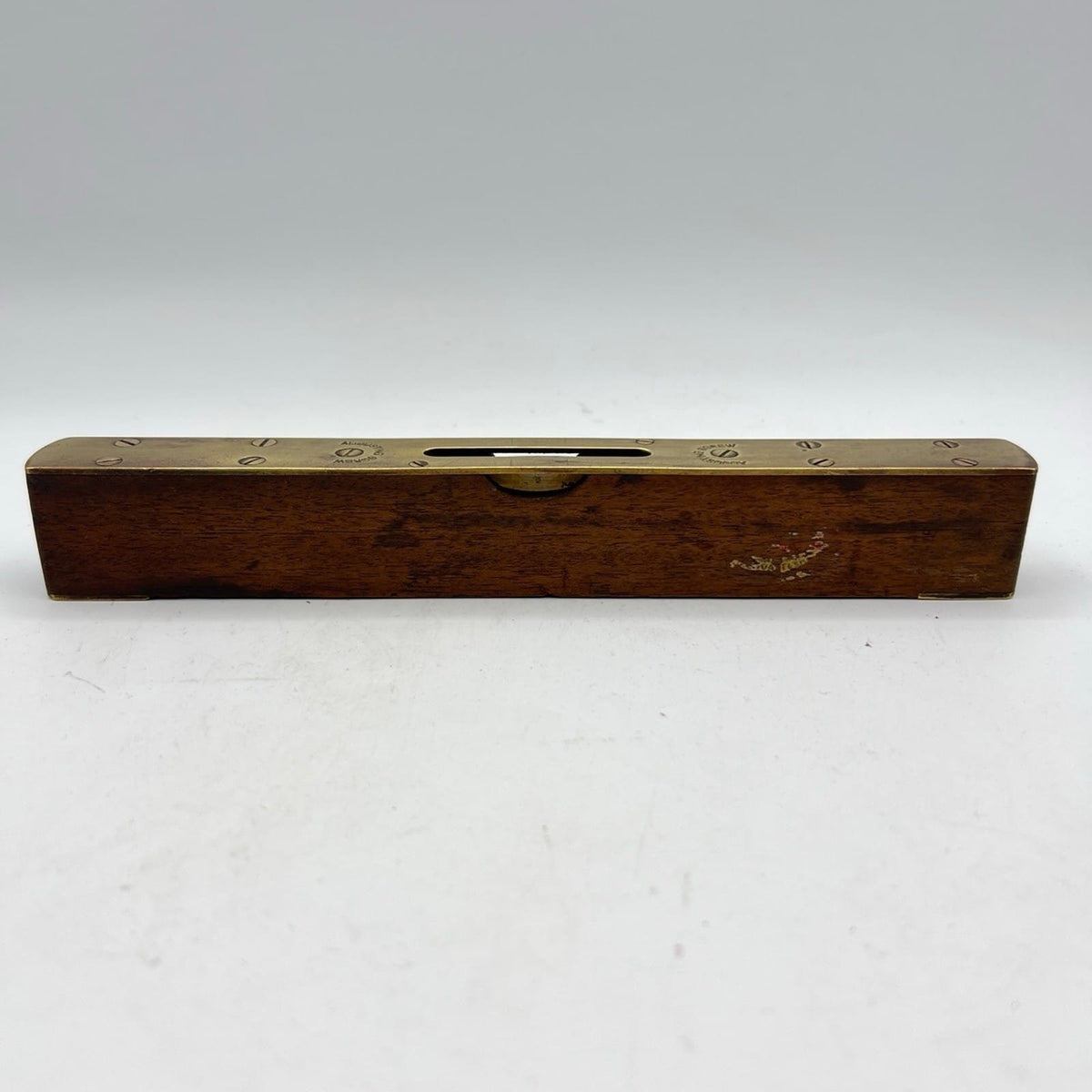 Livella a una bolla regolabile antica in legno e ottone XX secolo inglese Categoria  Attrezzi e Strumenti