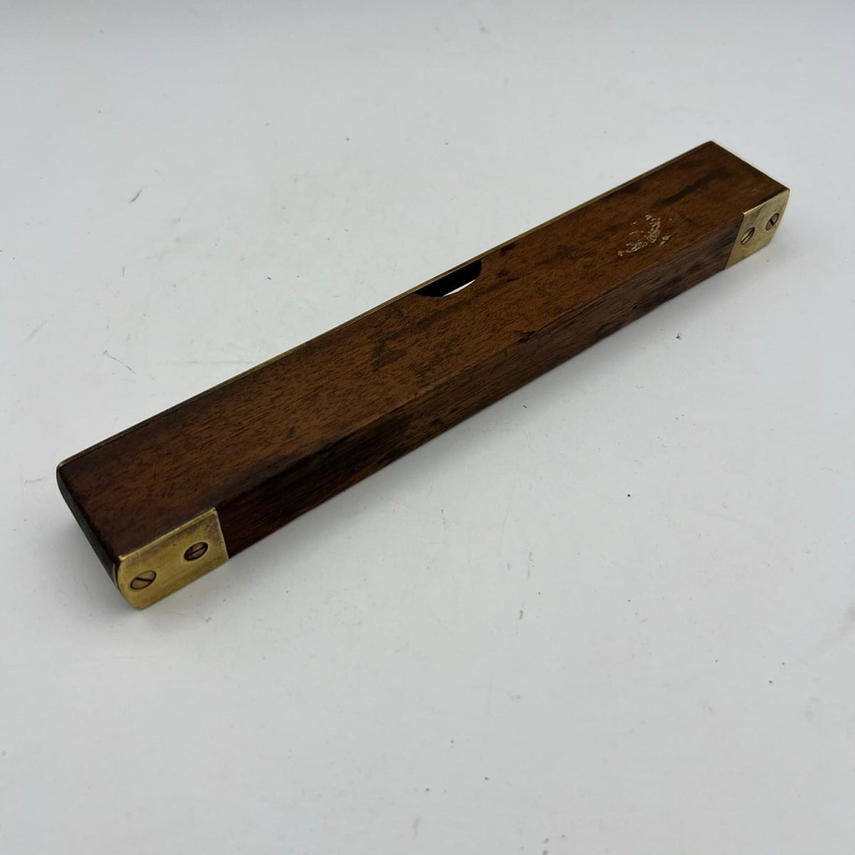 Livella a una bolla regolabile antica in legno e ottone XX secolo inglese Categoria  Attrezzi e Strumenti