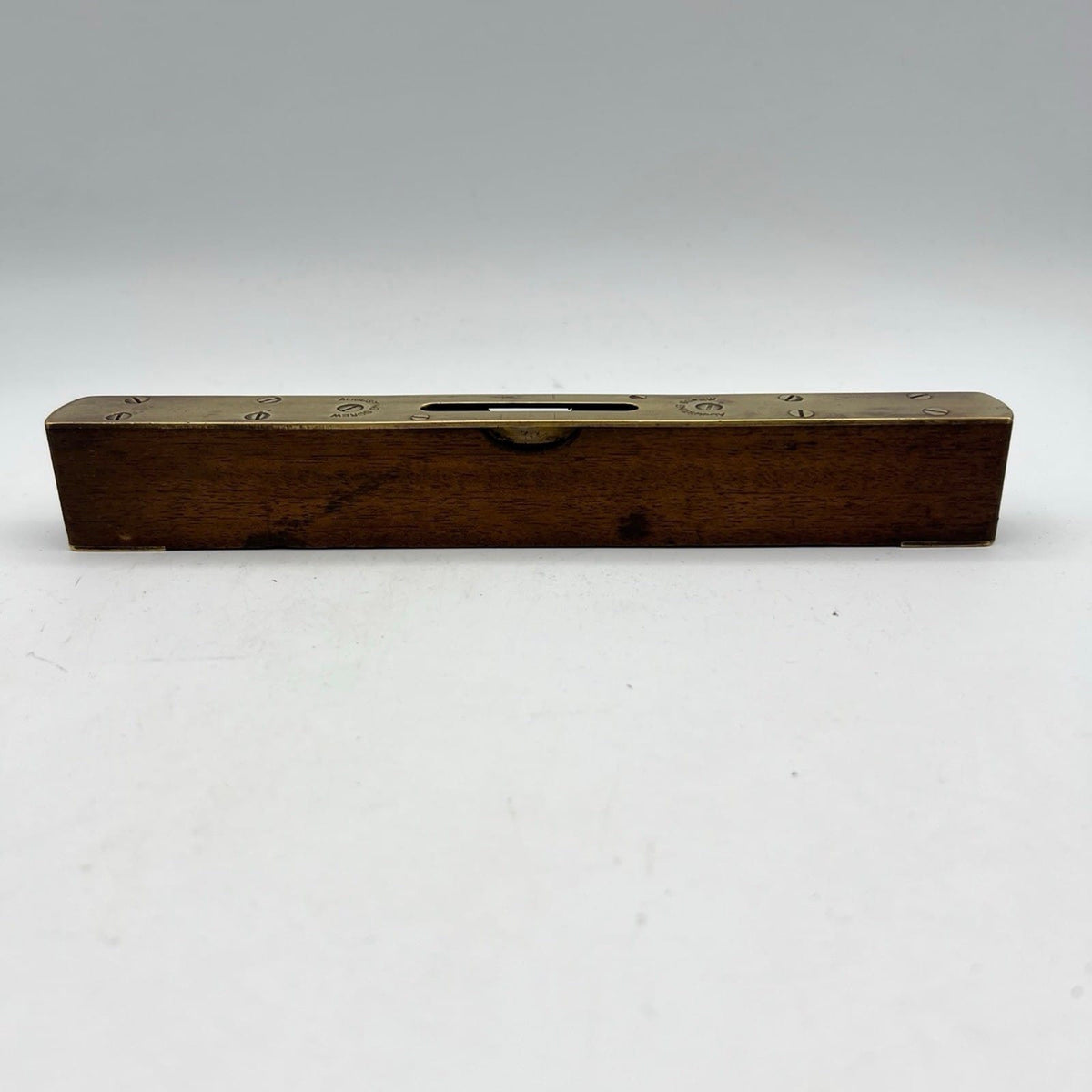 Livella a una bolla regolabile antica in legno e ottone XX secolo inglese Categoria  Attrezzi e Strumenti