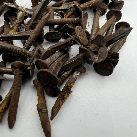 Lotto 100 chiodi antichi in ferro Misti forgiati vecchi chiodini per restauro Categoria  Accessori & Ferramenta d'epoca