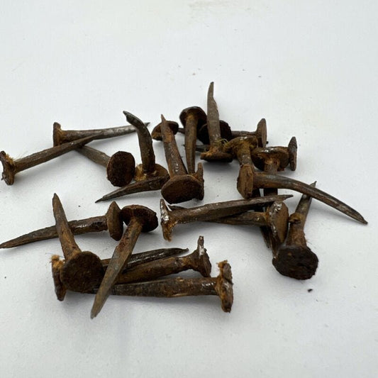 Lotto 24 chiodi antichi in ferro battuto forgiati vecchi chiodini per restauro x Categoria  Accessori & Ferramenta d'epoca