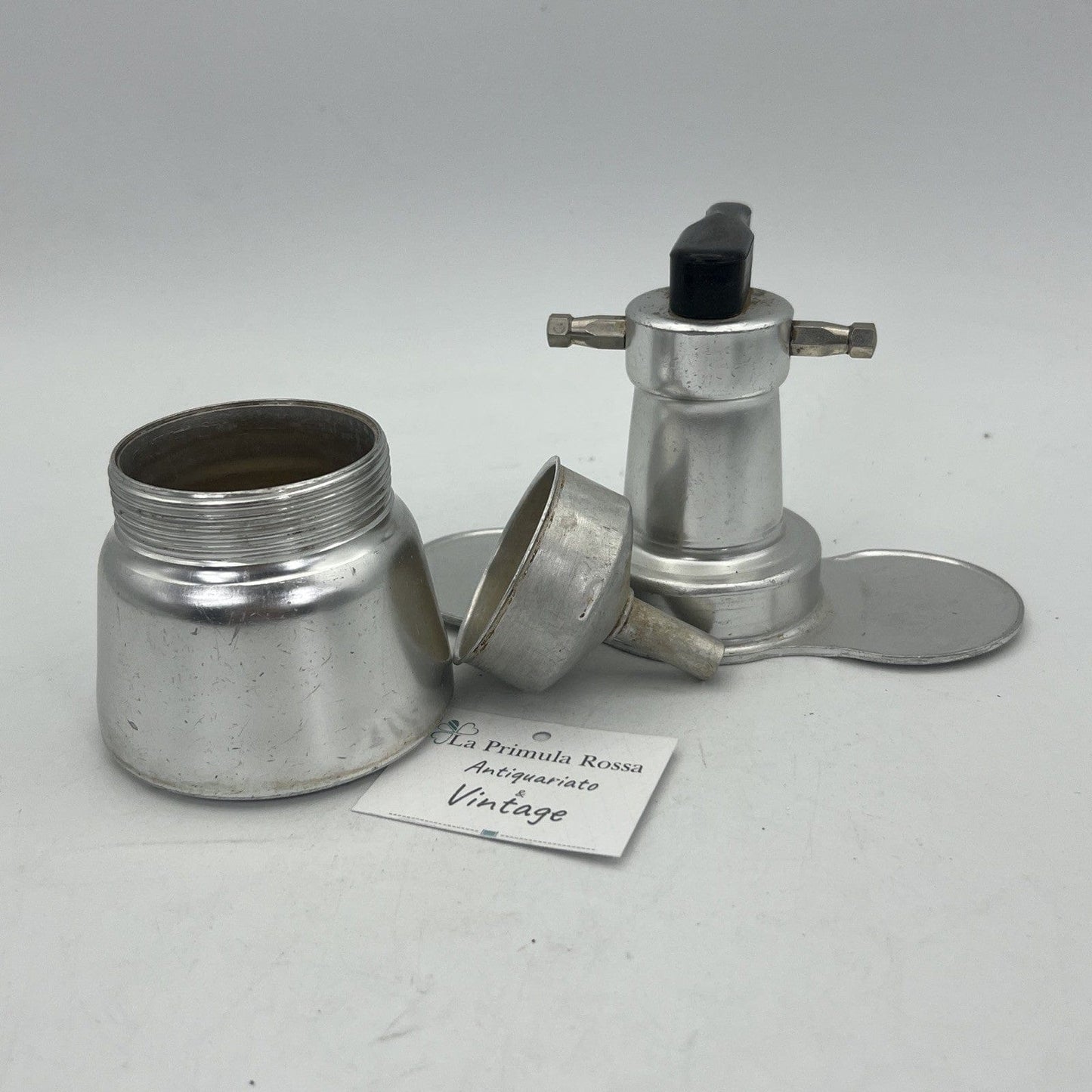 Macchina da Caffe antica Macchinetta Vintage per due tazze in Alluminio anni '70 Categoria  Attrezzi e Strumenti