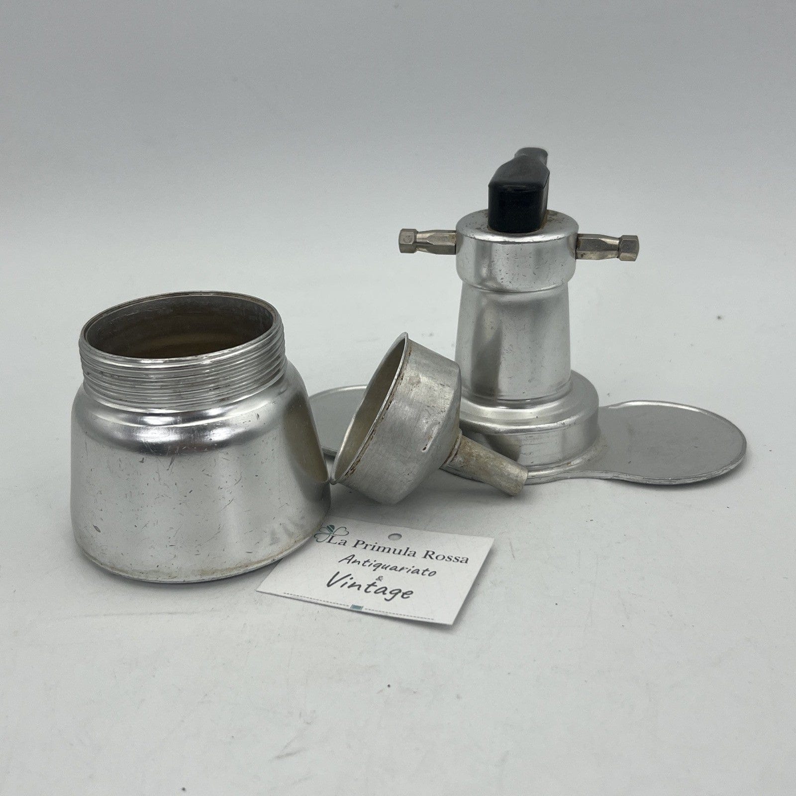 Macchina da Caffe antica Macchinetta Vintage per due tazze in Alluminio anni '70 Categoria  Attrezzi e Strumenti