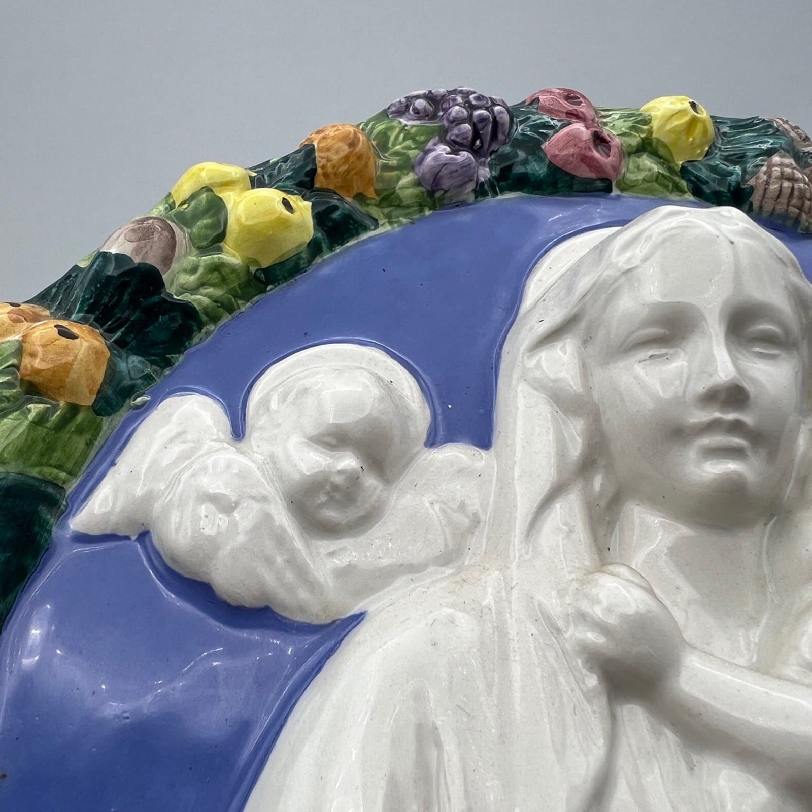 Madonna con Bambino icona religiosa Placca devozionale votiva stile antica Categoria  Oggetti sacri - rosari