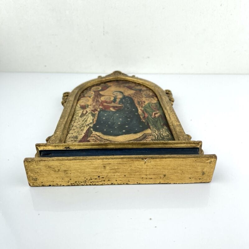 Madonna con il Bambino antica in legno e oro Icona religiosa Fiorentina Vergine Categoria  Oggetti sacri - rosari