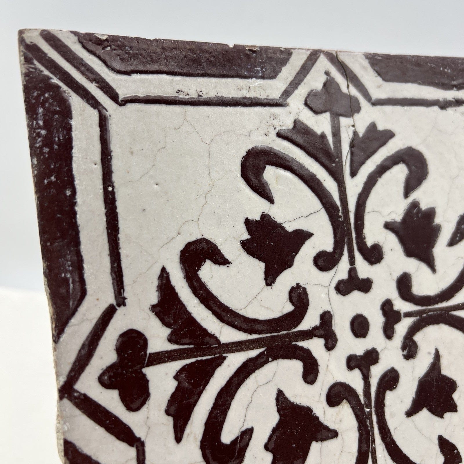 Mattonella Antica Decorativa Piastrella Riggiola vecchia Maiolica D'epoca  395 Categoria  Arte e antiquariato:Porcellana e ceramica:Piastrelle e mattonelle