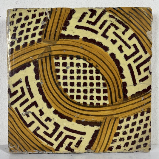 Mattonella Antica Decorativa Piastrella Riggiola vecchia Maiolica D'epoca  Art 1 Categoria  Casa, arredamento e bricolage:Bricolage e fai da te: materiali:Pavimenti e piastrelle:Piastrelle