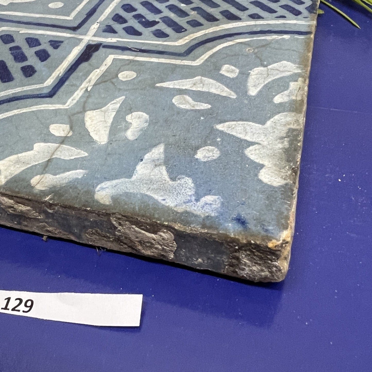 Mattonella Antica Decorativa Piastrella Riggiola vecchia Maiolica D'epoca Art129 Categoria  Arte e antiquariato:Porcellana e ceramica:Piastrelle e mattonelle