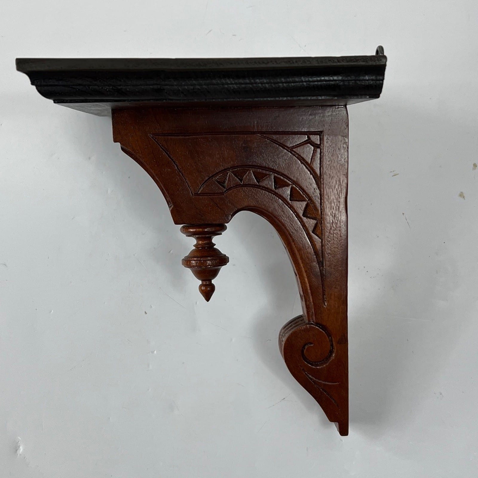 Mensola antica in legno mensolina piedistallo a sospensione da muro Epoca 800 1 Categoria  Mensole
