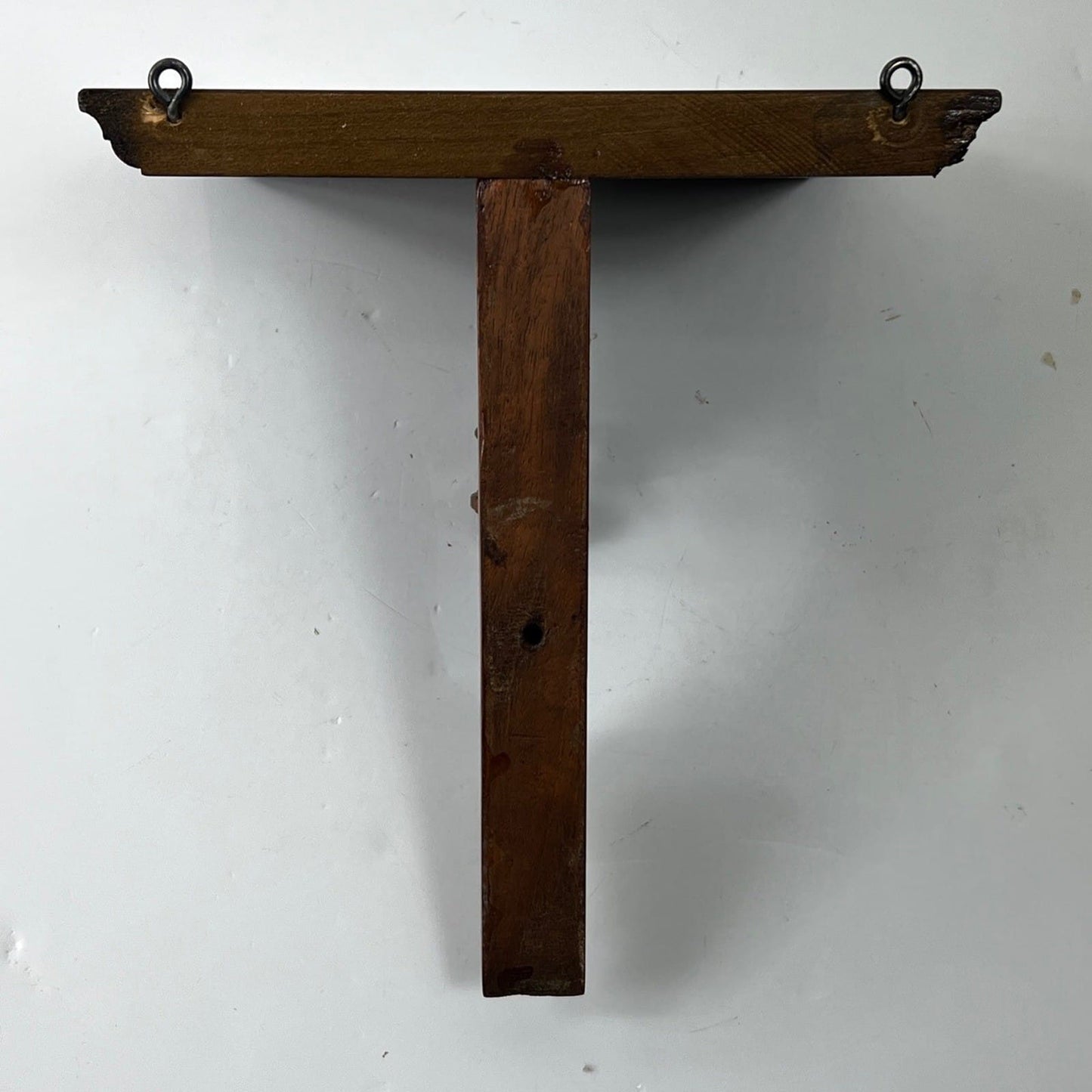 Mensola antica in legno mensolina piedistallo a sospensione da muro Epoca 800 1 Categoria  Mensole