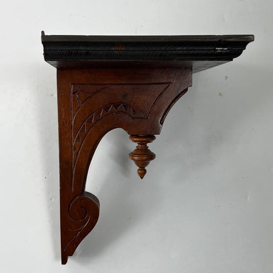 Mensola antica in legno mensolina piedistallo a sospensione da muro Epoca 800 1 Categoria  Mensole