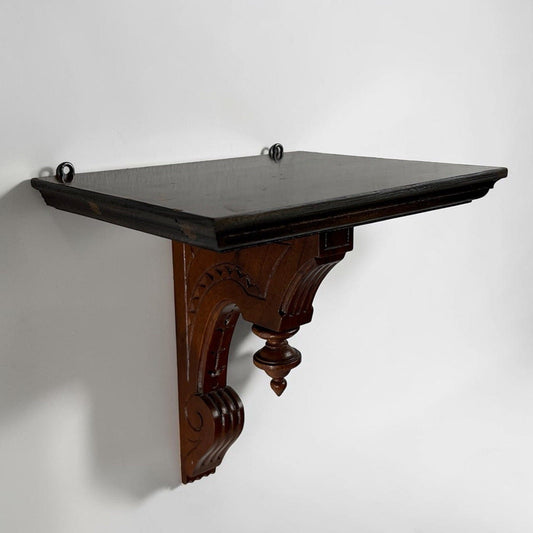 Mensola antica in legno mensolina piedistallo a sospensione da muro Epoca 800 1 Categoria  Mensole