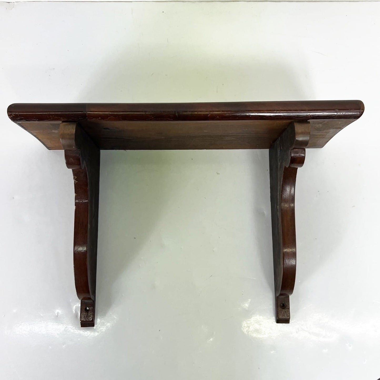 Mensola antica in legno mensolina piedistallo a sospensione da muro epoca 800 2 Categoria  Mensole