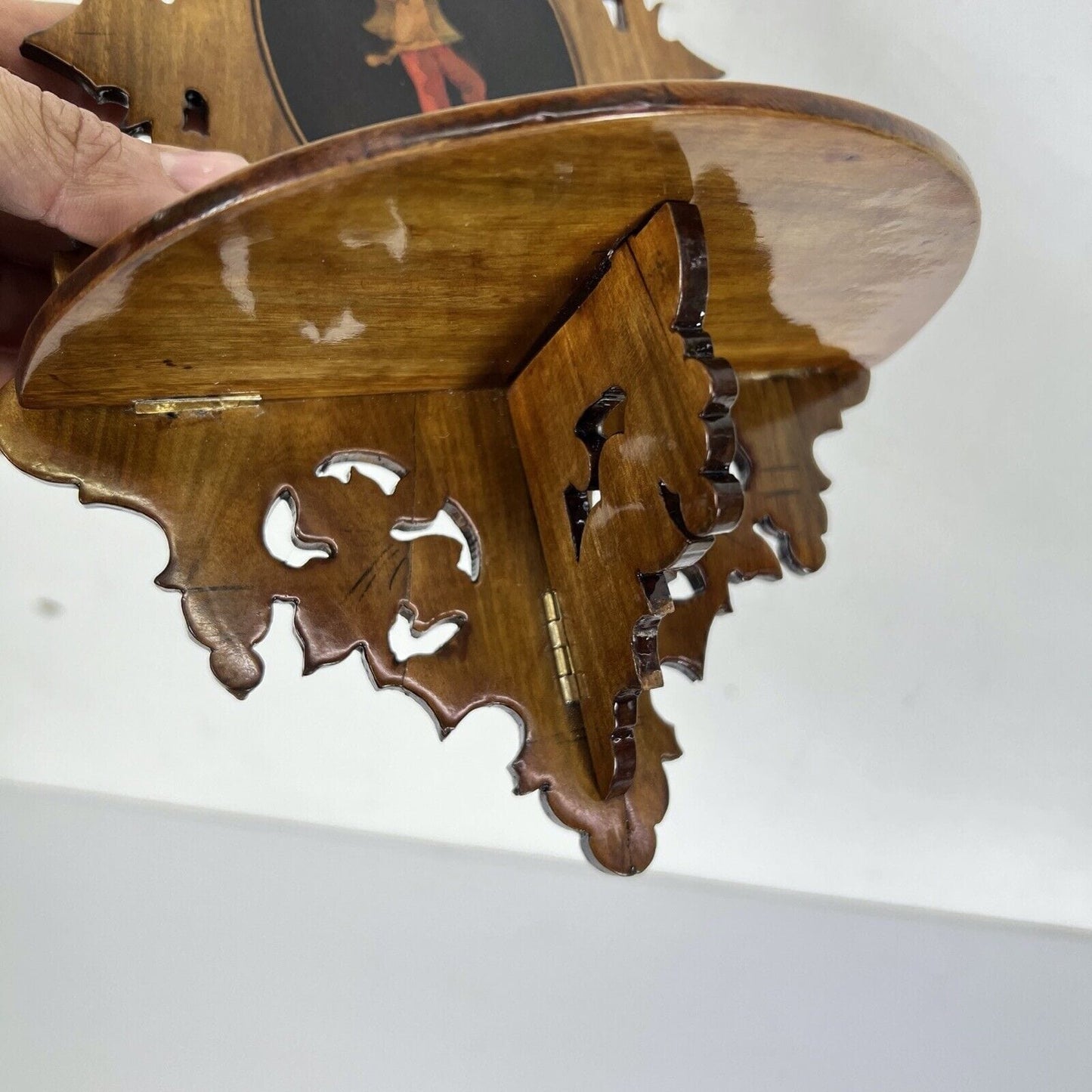 Mensolina Sorrentina pieghevole in legno mensola d' epoca 800 Sorrento Categoria  Mensole