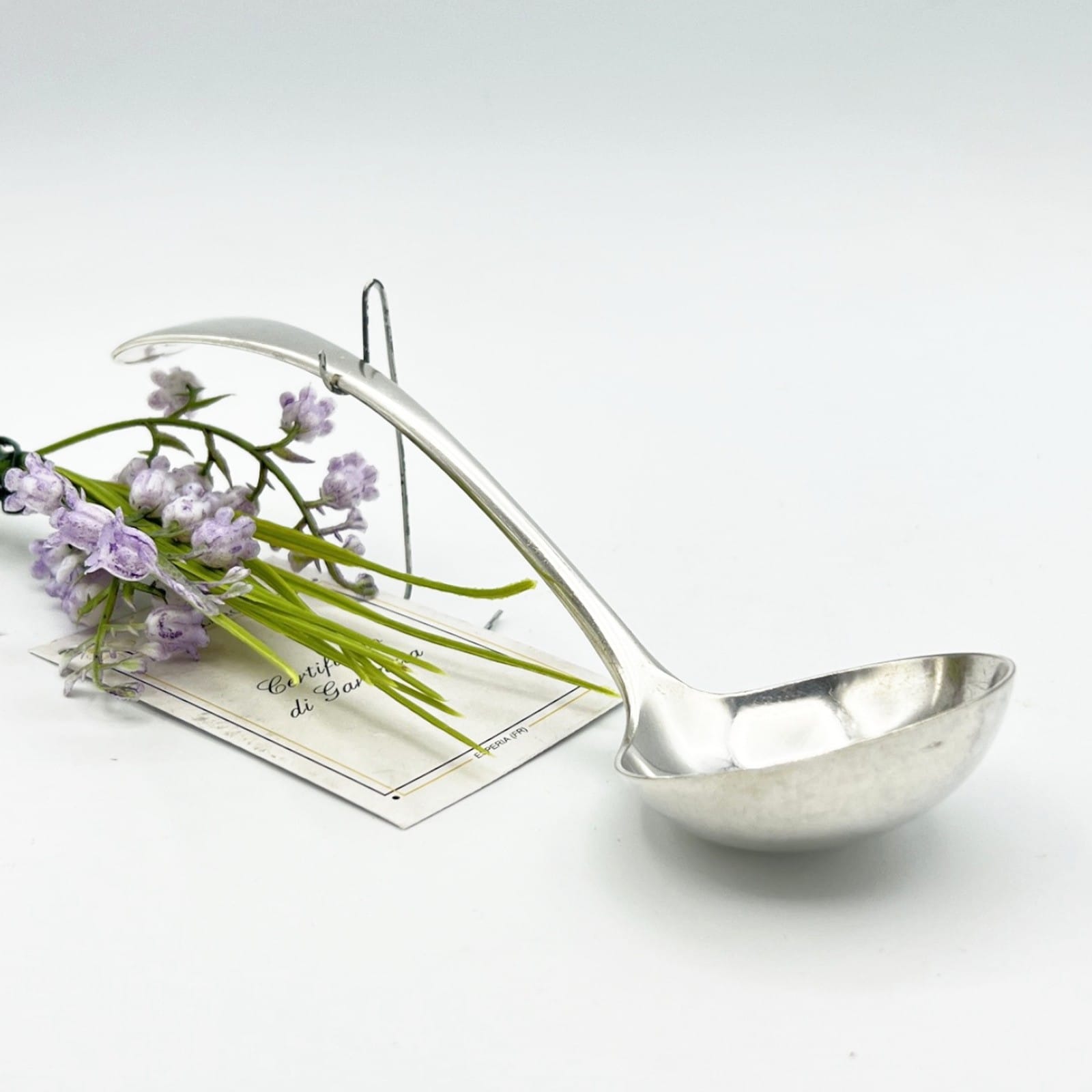 Mestolo antico in argento silver plated da salsa mestolino inglese anno 1920 Categoria  Sheffield & Argento