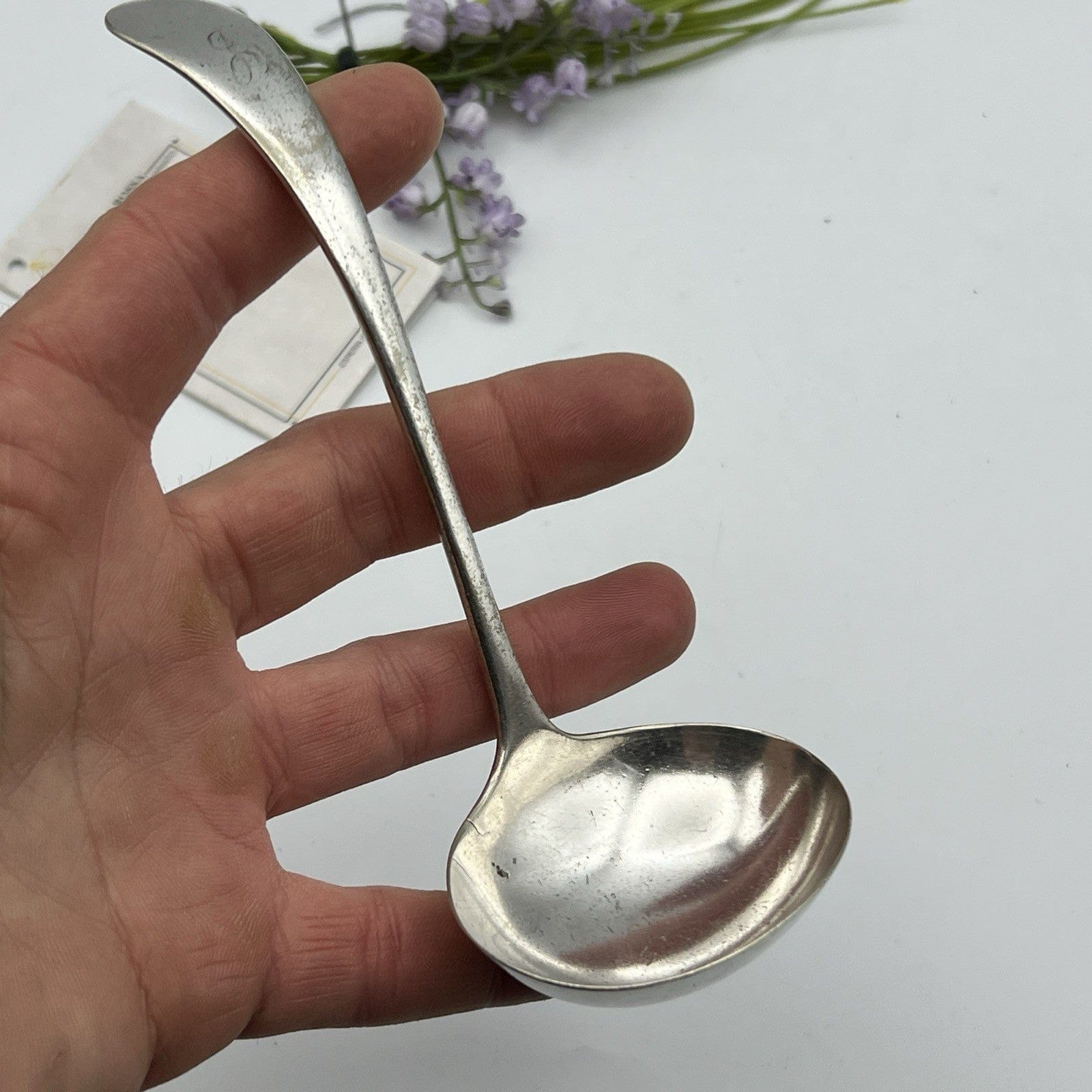 Mestolo antico in argento silver plated da salsa mestolino inglese d'epoca EPNS Categoria  Sheffield & Argento