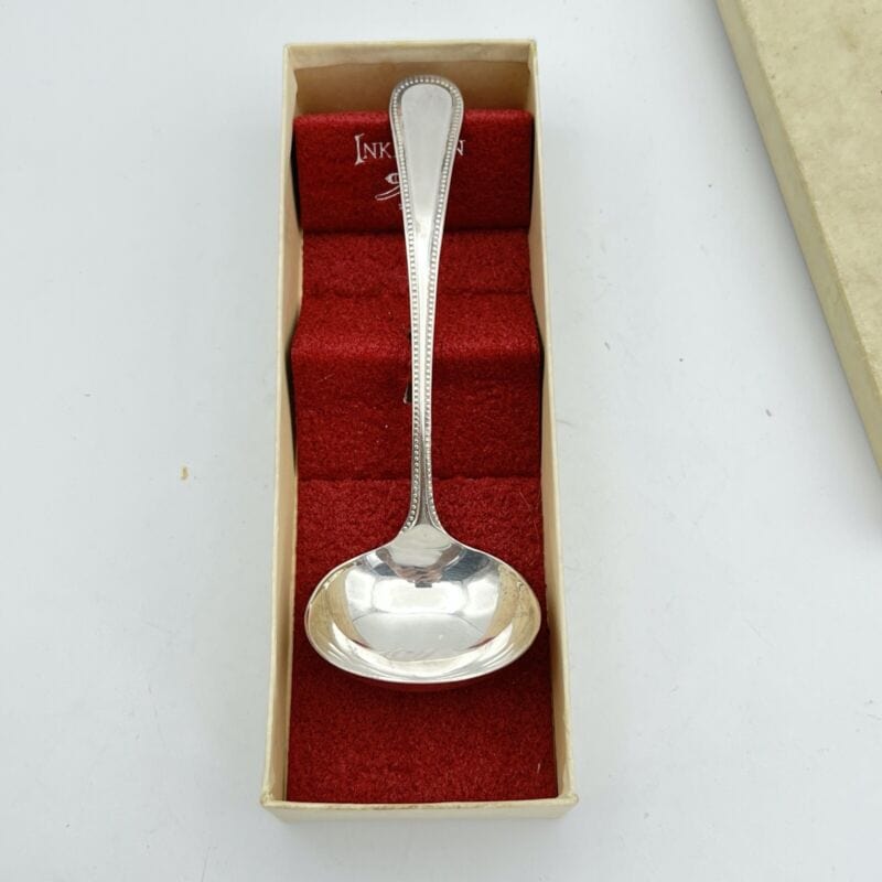 Mestolo antico in argento silver plated per salsa mestolino inglese d'epoca 900 Categoria  Sheffield & Argento