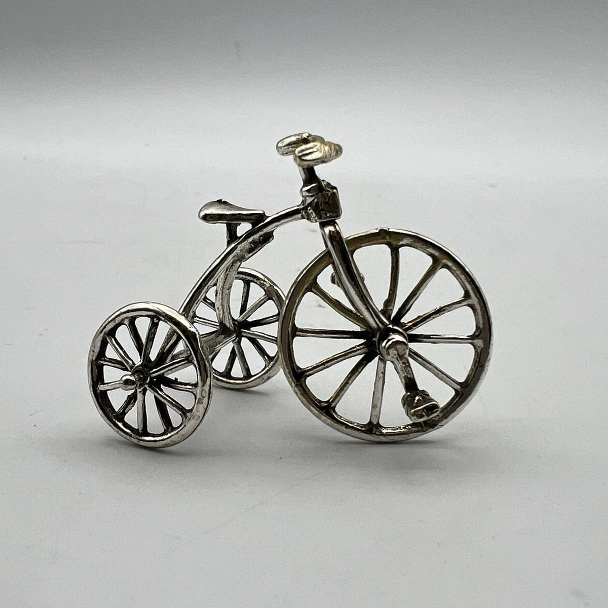 Microfusione in Argento 800 triciclo miniatura Vintage da collezione Bicicletta Categoria  Sheffield & Argento