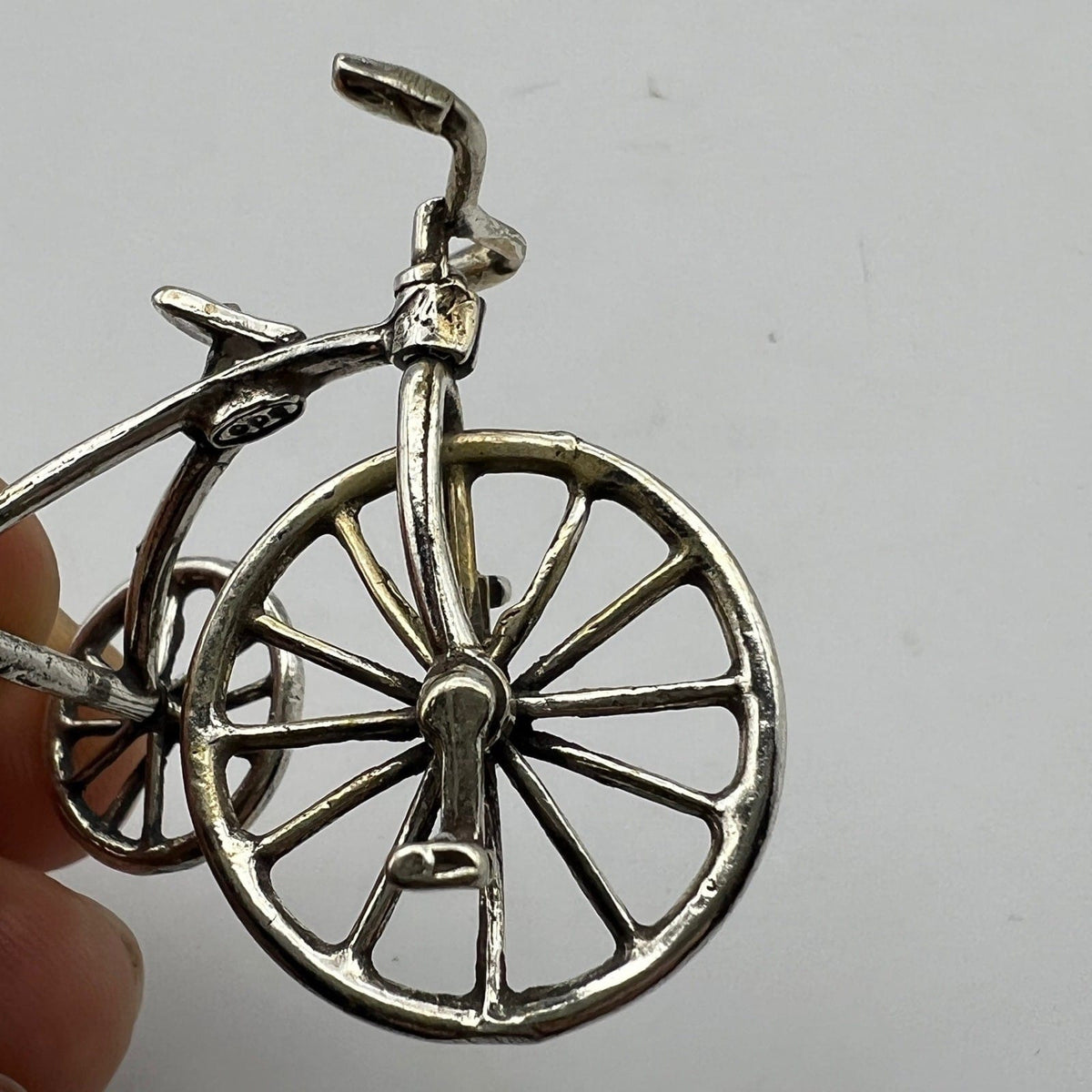 Microfusione in Argento 800 triciclo miniatura Vintage da collezione Bicicletta Categoria  Sheffield & Argento